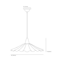 Load image into Gallery viewer, Christie Pendant Light - line drawing.