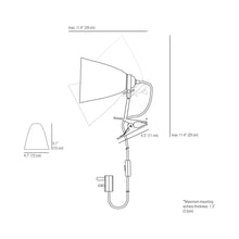 Load image into Gallery viewer, Circle Line Clip Spot Light - line drawing.