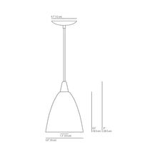 Load image into Gallery viewer, Circle Line Pendant Light - line drawing.