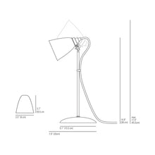 Load image into Gallery viewer, Circle Line Table Lamp - line drawing.