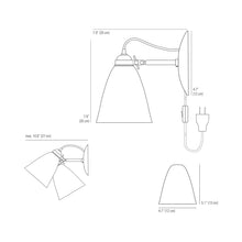 Load image into Gallery viewer, Circle Line Wall Light - line drawing.