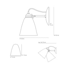 Load image into Gallery viewer, Circle Line Wall Light - line drawing.