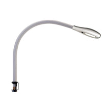 Load image into Gallery viewer, Cirrus Over The Bedhead LED Wall Light in Clear Anodised/Off White.