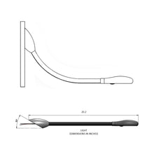Load image into Gallery viewer, Cirrus Surface Mount LED Wall Light - line drawing.