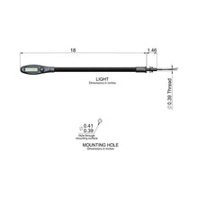 Load image into Gallery viewer, Cirrus Through The Bedhead LED Wall Light - line drawing.