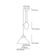 Load image into Gallery viewer, Cobb Pendant Light - line drawing.