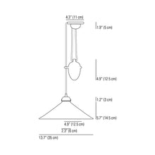 Load image into Gallery viewer, Cobb Pendant Light - line drawing.