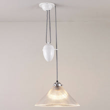Load image into Gallery viewer, Conical Rise & Fall Pendant Light in Detail.