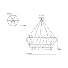 Load image into Gallery viewer, Cranton Pendant Light - line drawing.