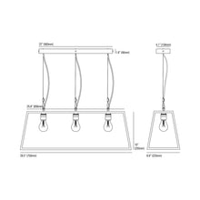 Load image into Gallery viewer, Diner Pendant Light - line drawing.