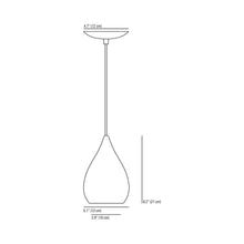Load image into Gallery viewer, Drop One Pendant Light - line drawing.