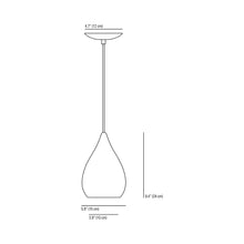 Load image into Gallery viewer, Drop One Pendant Light - line drawing.