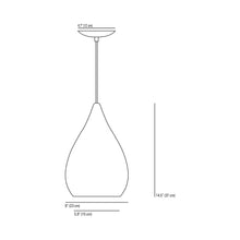Load image into Gallery viewer, Drop One Pendant Light - line drawing.