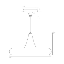 Load image into Gallery viewer, Drop Three Pendant Light - line drawing.