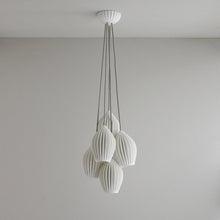 Load image into Gallery viewer, Fin Multi-Light Pendant Light in Detail.