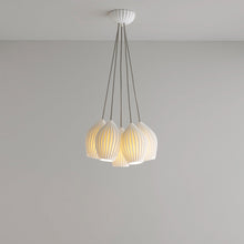 Load image into Gallery viewer, Fin Multi-Light Pendant Light in Detail.