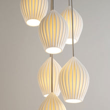 Load image into Gallery viewer, Fin Multi-Light Pendant Light in Detail.