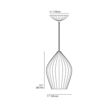 Load image into Gallery viewer, Fin Pendant Light - line drawing.