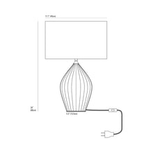 Load image into Gallery viewer, Fin Table Lamp - line drawing.