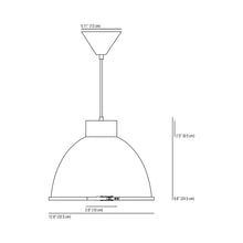 Load image into Gallery viewer, Giant Pendant Light - line drawing.