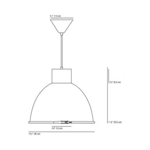 Load image into Gallery viewer, Giant Pendant Light - line drawing.