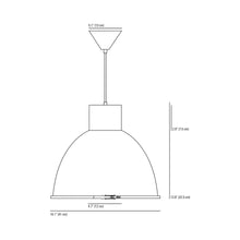 Load image into Gallery viewer, Giant Pendant Light - line drawing.