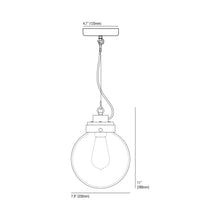 Load image into Gallery viewer, Globe Pendant Light - line drawing.