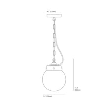 Load image into Gallery viewer, Hampton Pendant Light - line drawing.