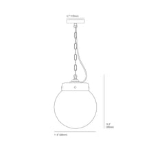 Load image into Gallery viewer, Hampton Pendant Light - line drawing.