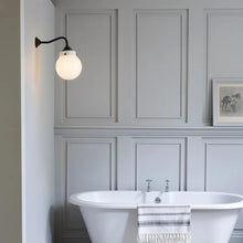Load image into Gallery viewer, Hampton Wall Light in bathroom.