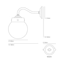 Load image into Gallery viewer, Hampton Wall Light - line drawing.