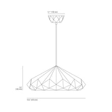 Load image into Gallery viewer, Hatton Pendant Light - line drawing.