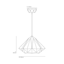 Load image into Gallery viewer, Hatton Pendant Light - line drawing.