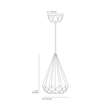 Load image into Gallery viewer, Hatton Pendant Light - line drawing.