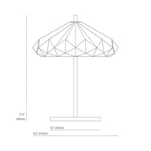 Load image into Gallery viewer, Hatton Table Lamp - line drawing.