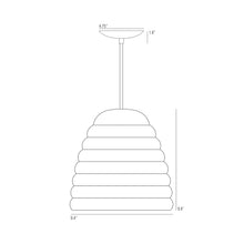 Load image into Gallery viewer, Hector Bibendum Pendant Light - line drawing.