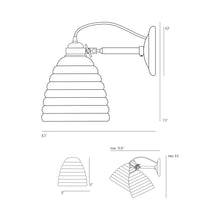 Load image into Gallery viewer, Hector Bibendum Wall Light - line drawing.