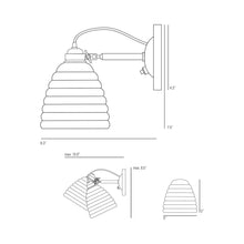 Load image into Gallery viewer, Hector Bibendum Wall Light - line drawing.