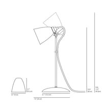 Load image into Gallery viewer, Hector Dome Table Lamp - line drawing.