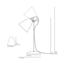 Load image into Gallery viewer, Hector Dome Table Lamp - line drawing.