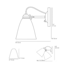 Load image into Gallery viewer, Hector Dome Wall Light - line drawing.