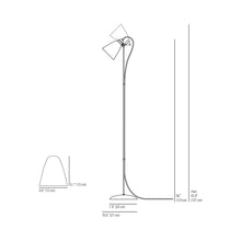 Load image into Gallery viewer, Hector Floor Lamp - line drawing.