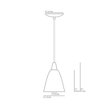 Load image into Gallery viewer, Hector Pendant Light - line drawing.