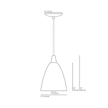 Load image into Gallery viewer, Hector Pendant Light - line drawing.