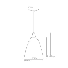 Load image into Gallery viewer, Hector Pendant Light - line drawing.