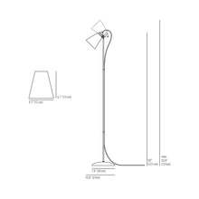 Load image into Gallery viewer, Hector Pleat Floor Lamp - line drawing.