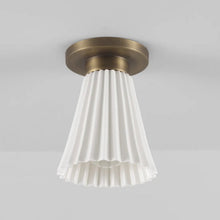 Load image into Gallery viewer, Hector Pleat Flush Mount Ceiling Light in Detail.