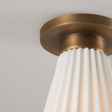 Load image into Gallery viewer, Hector Pleat Flush Mount Ceiling Light in Detail.