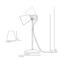 Load image into Gallery viewer, Hector Pleat Table Lamp - line drawing.