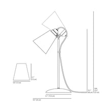 Load image into Gallery viewer, Hector Pleat Table Lamp - line drawing.